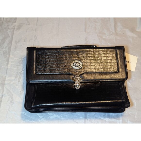 Texas Leather Handbag Manufacturing Handbag Purse NWT Brief Case - Picture 1 of 16